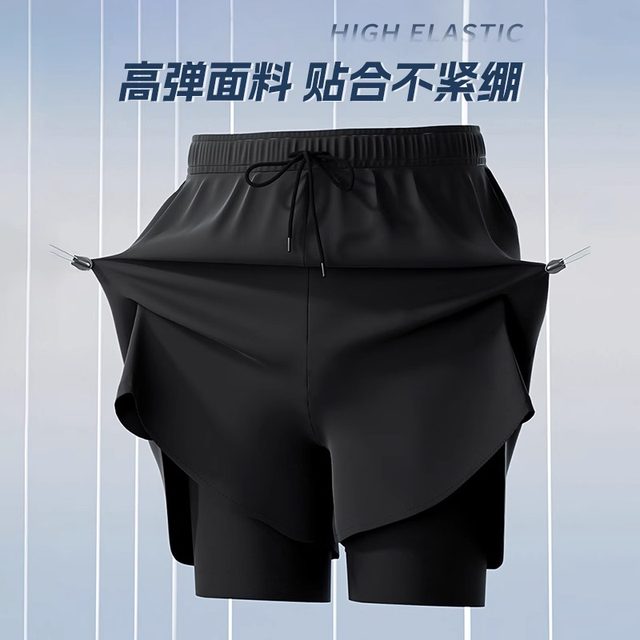 Men's swimming trunks men's swimming trunks swimming cap swimming goggles three-piece set hot spring embarrassment-proof flat corner beach pants swimming equipment