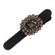 Light luxury forehead rhinestone bangs broken hair one-word hairpin for women high-end velvet side clip duckbill clip spring and autumn headwear