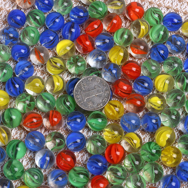 14mm glass marble machine special children's game machine small glass ball large 25mm color fish tank decoration
