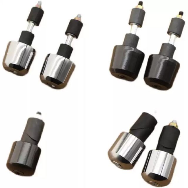 Motorcycle riders modified the solid iron plug into a universal faucet anti-fall blocking throttle handlebar balance plug