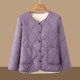 Mother's autumn and winter inner small cotton coat plus velvet warm collarless middle-aged and elderly women's winter inner liner cotton-padded jacket short jacket