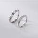 Plain ring open ring pair s925 silver Mobius couple adjustable ring for men and women 520 gift