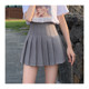 Four season Korean version of safety pants + zipper + button pleated skirt JK uniform skirt versatile skirt short skirt
