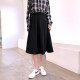 Irregular skirt for women A-line fat mm hips with high waist large size slim and versatile splicing mid-length drooping skirt