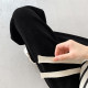 Bid -footed pants female autumn and winter large size loose fat mm plus velvet thickened light core down black Snow Shipper and draws rope pants