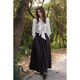 miorastudio French retro polka dot white shirt for women with niche design spring strap bow top