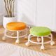 Universal wheel small stool household small stool children mobile stool with pulley low stool living room backrest small chair
