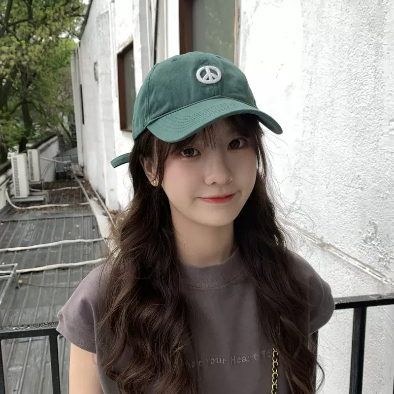 鸭舌帽女ins潮牌夏韩版百搭刺绣棒球帽子显白脸小