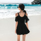 2025 new one-piece swimsuit for women in hot spring, high-end, slightly fat, covering the flesh, looking slim, conservative steel support, gathering at the beach for swimming