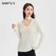 Sanfu Sweater Women 2025 New Spring Rose Lazy Style Fashion Base Knitted Top Women's Clothing 490513
