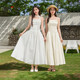 Sanfu Dress 2025 new summer French pleated waist-hugging temperament inner vest long skirt women's clothing 498356