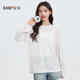 Sanfu Long Sleeve T-shirt 2025 new summer full-page pattern sunshade shirt girl age-reducing thin top women's clothing
