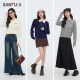 Sanfu Sweater 2025 Spring Smiley Face Pattern Lapel Simple Small Woolen Sweater Top Women's 495458
