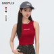 Sanfu vest 2025 summer embroidery design slim short I-line top women's clothing 495898
