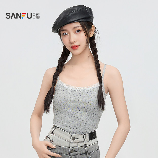 Sanfu vest women 2025 new summer chic lace splicing suspender sweet inner top women's clothing 495836