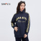 Sanfu sweater jacket 2025 spring standing stand -up collar American sports wind cardigan casual loose top women's 495833
