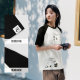 Semir short-sleeved T-shirt for women mid-length raglan sleeves loose summer fun design panda cotton top cute

