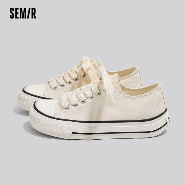 Semir canvas shoes for women 2025 new spring and summer breathable hot student versatile skirt casual shoes
