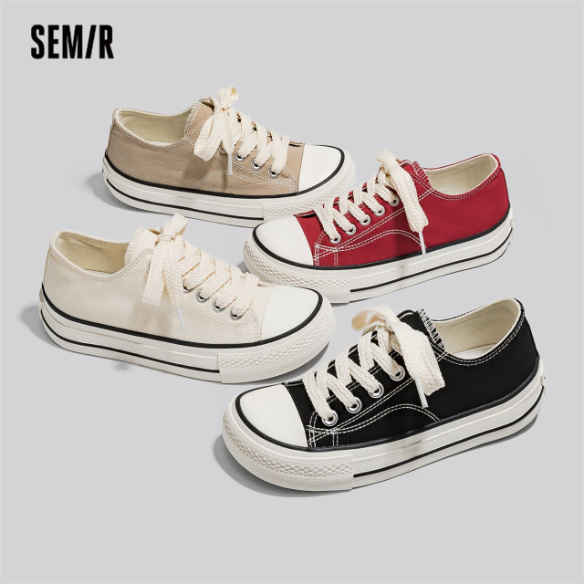 Semir canvas shoes for women 2025 new spring and summer breathable hot student versatile skirt casual shoes
