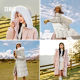 Chendu Ling 丨 Senma down jacket female long three -proof and loose winter 2024 new warm hair collar hooded jacket
