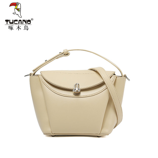 Woodpecker Bag Women's 2025 New Macaron Light Luxury Bucket Bag Zongzi Bag Pillow Bag One-shoulder Portable Crossbody