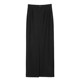Pear-shaped figure wears large size black skirt for fat girls, high-waisted mm loose floor-length suit skirt with slit at the back