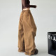Brown wide-leg pants for women 2025 new spring and autumn loose casual pants high-waisted work trousers draped straight pants