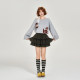Girlhalo American retro cake skirt for women in autumn and winter new high-waisted lace-up three-layer puffy skirt skirt
