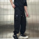 High street design trendy casual pants men's spring and summer loose foot ties sports trousers workwear pockets handsome functional style
