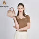 Hush Puppies women's bag new fashion retro old flower handbag women's shoulder crossbody bag Boston pillow bag