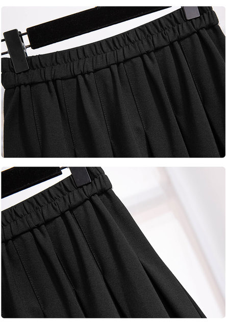 300jin [Jin is equal to 0.5 kg] Extraordinary women's skirt pleated skirt skirt skirt 200 fat mm plus velvet elastic high waist versatile
