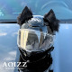 AOIZZ Croxin Metal Cat Ear Disassembly Accessories Helmet Decoration Handmade Ear Ski Accessories Locomotive