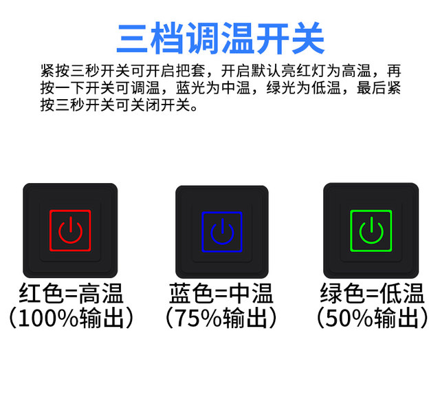 12V pedal motorcycle electric heating handlebar cover 60V electric battery car electric heating handlebar gloves adjustable temperature in winter