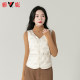 Yalu down vest for women 2024 winter new style inner wear close-fitting fashionable vest light and warm plus velvet vest liner