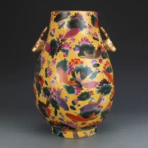 乾隆ですサバで魚藻紋で花瓶 景徳鎮 花瓶 現代工芸品 装飾品 置物 ...