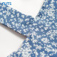 
NUTS autumn new French fresh blue V-neck floral short-sleeved dress for women