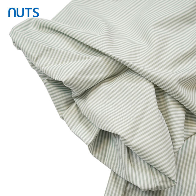 NUTS striped summer niche shirt women's mid-sleeved five-point sleeve top puff sleeve women's clothing 326011455B-399