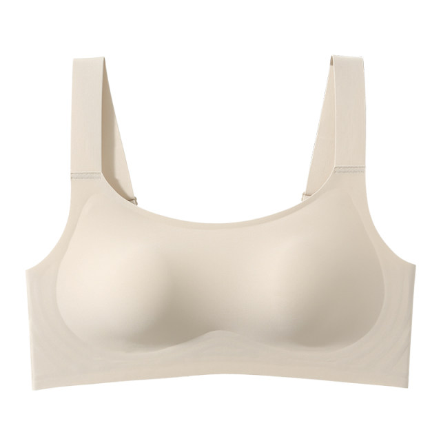 first base full cup wide shoulder strap, parallel lingerie big breasts, smallless marks, large size sports bra, female summer