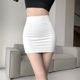 Large size fat MM high-end short skirt women's summer new age-reducing high waist versatile straight-fitting hip-covering skirt