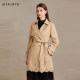 Buou Buou French hollow windproof and warm tie-fitting windbreaker for women DJ1C006
