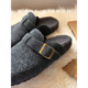 Woolen Birken 3cm height-enhancing Boken shoes for women all-inclusive new warm fur flat shoes