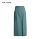 
One movie and one fashion summer new retro high waist plaid straight slit skirt women's design sense niche