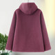 
300Jin [Jin is equal to 0.5kg] Extra large size mother's outfit plus velvet coat autumn and winter grain velvet warm clothes casual hooded grandma outfit