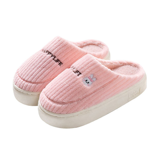 Cotton slippers Female autumn and winter confinement of indoor home furnishings anti -smooth soles, shit, shit, mostrum, felsmium warm couple men