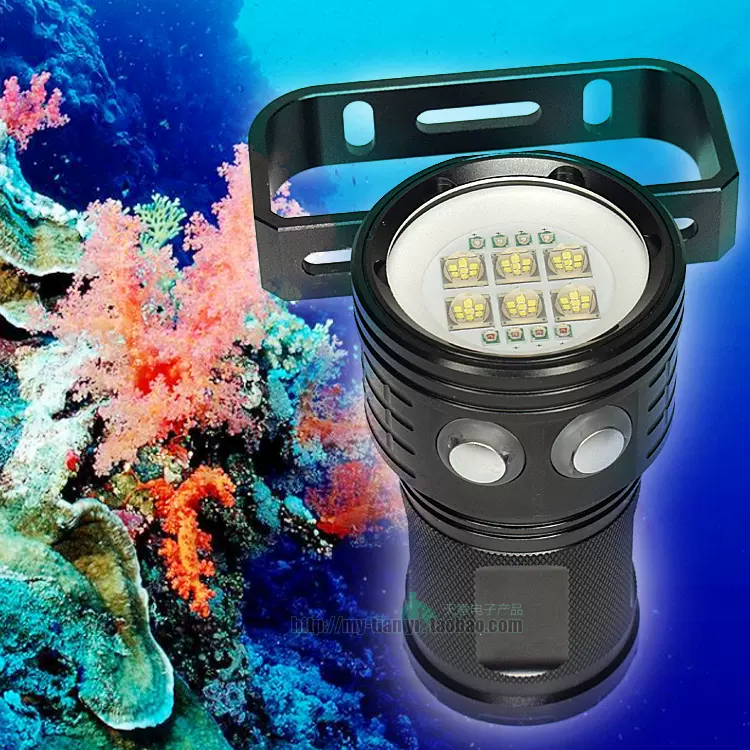 配gopro专业潜水补光灯100lm超亮强光蓝光红光补