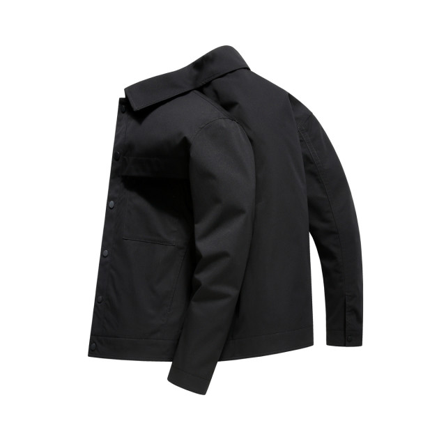 Snow Fly 2025 autumn new men's lapel business casual buckle windproof sleeve solid color slim jacket jacket