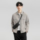 Snow Fly 2025 autumn new men's lapel business casual buckle windproof sleeve solid color slim jacket jacket