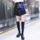 A-line skirt for women 25 autumn new genuine leather red leather skirt sheepskin high-waisted slim short skirt asymmetrical skirt
