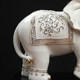 Chinese white ceramic elephant ornaments, a pair of high-end housewarming and opening gifts, living room wine cabinet, desktop fortune-enhancing decorations