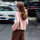 Wake -up Paradise 24 Autumn Fashion Loose Round Best Block Blocks Small Jacket Knit Card Card retro sweater
